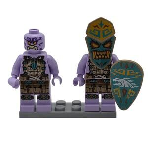 Lego Ninjago Thunder And Rumble Keeper Minifigure Lot With Mask & Shield